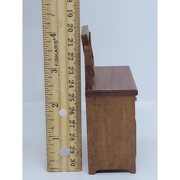 VTG  Shackman Dollhouse Miniatures NIB Wood Dresser Chest Drawers + Mirror - Picture 12 of 15